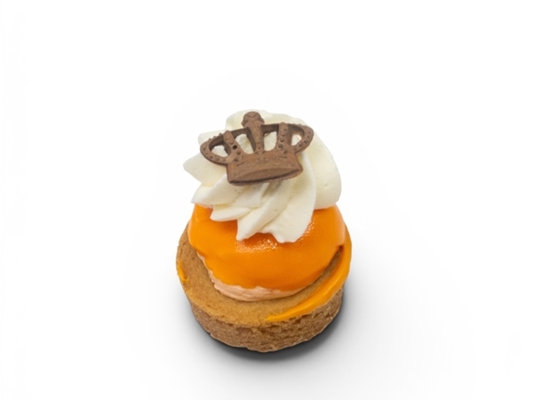Oranje bol gebakje